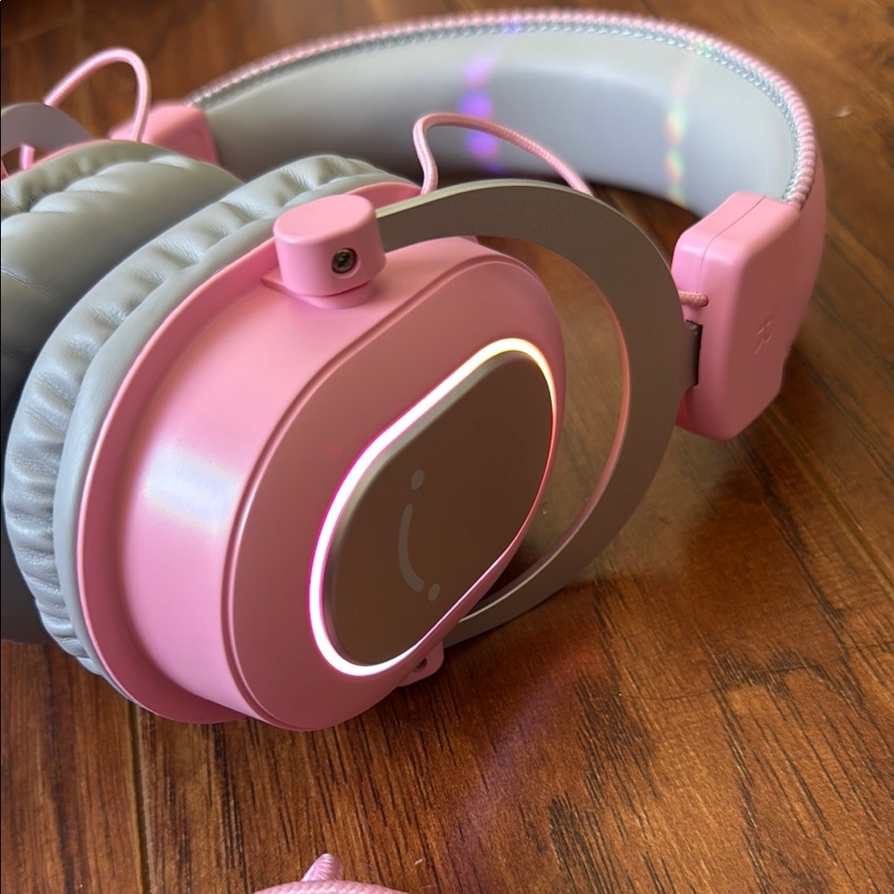NWT Ampligame Fifine H6 Pink Wired PC Gaming Headset, Microphone Headphones - Picture 6 of 16